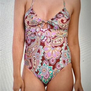 NWT BECCA Candice Multi Way One-piece Swimsuit Sz S 4/6  Reg $138.